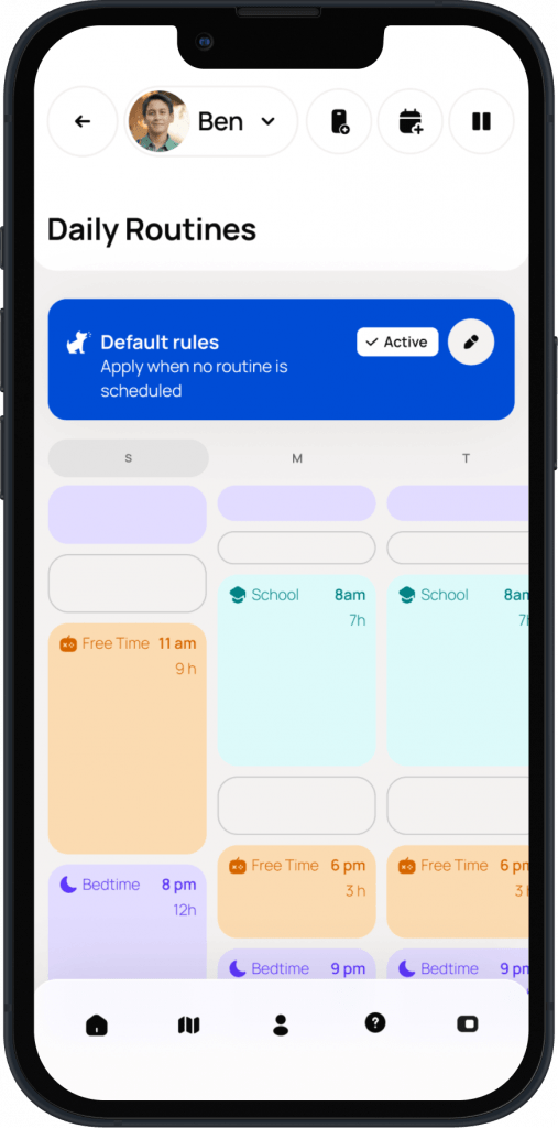 bark parental control - daily-routines calendar